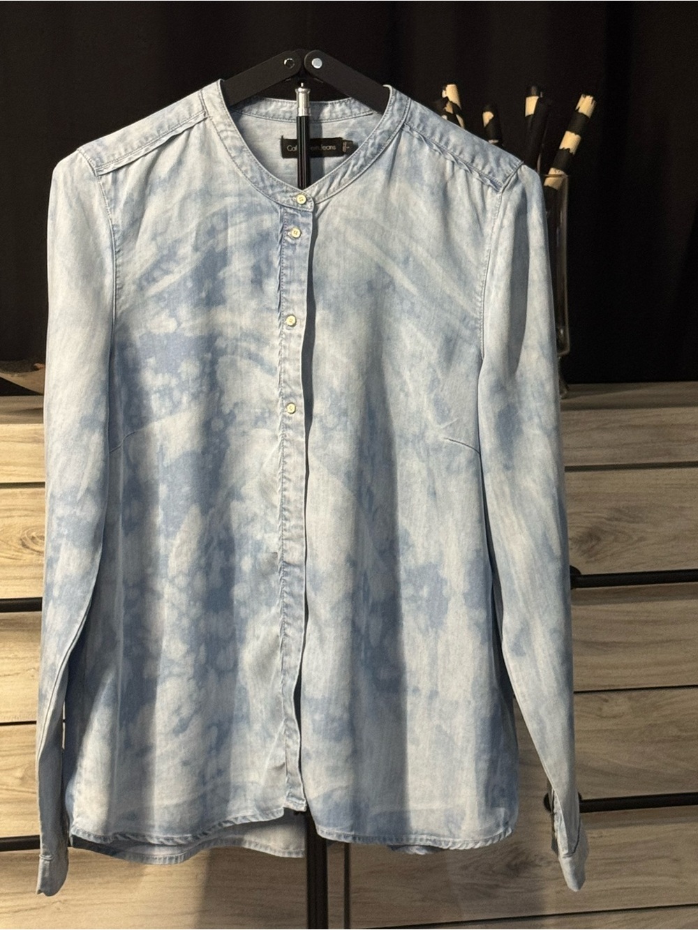Women’s Calvin Klein Jeans Comfort Wash Light Blue Women's Button-Up Top